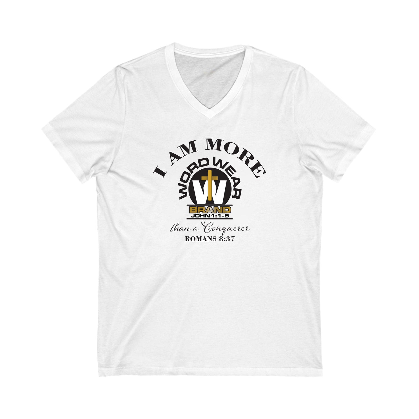 Unisex Jersey Short Sleeve V-Neck - 'I AM MORE'
