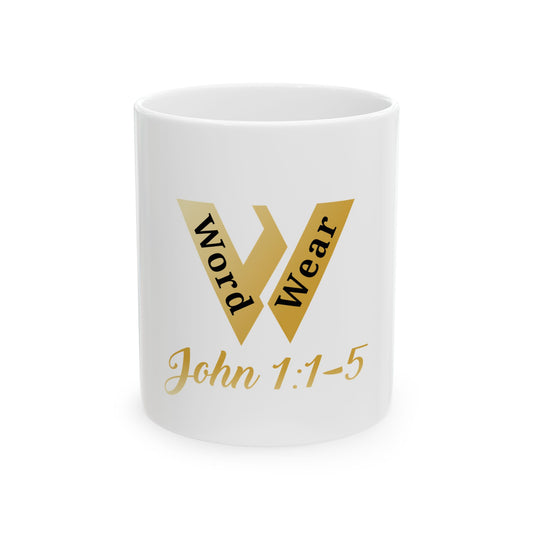 Inspirational Ceramic Mug - Word Wear with John 1:1-5