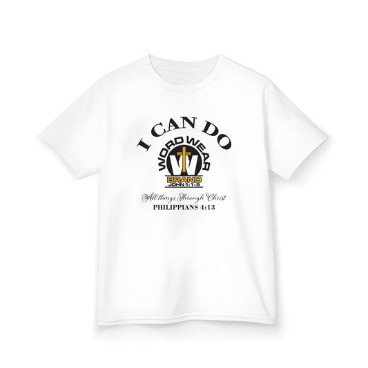 Unisex Jersey Short Sleeve V-Neck Tee - "I Can Do" WWJW/WORDWEAR