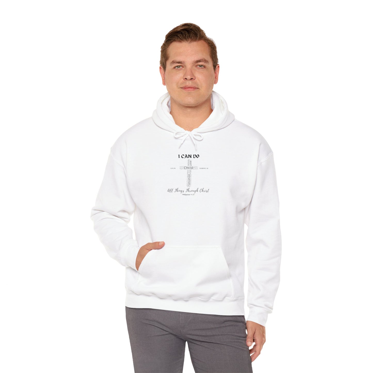Unisex Heavy Blend™ Hooded Sweatshirt - "I Can Do" WWJW/WORDWEAR