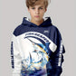 Hoodies Long Sleeve Kids Clothes  Boys 3D Creative Fish Print Children Spring Fall Clothes Casual Stylish Outdoor Boys Clothing