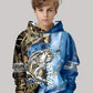 Hoodies Long Sleeve Kids Clothes  Boys 3D Creative Fish Print Children Spring Fall Clothes Casual Stylish Outdoor Boys Clothing