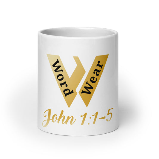 White glossy mug